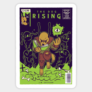 Comic Book Front Page The dog rising Sticker